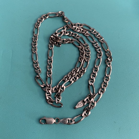 24” Stamped Stirling Silver Chain Necklace - Picture 2 of 3